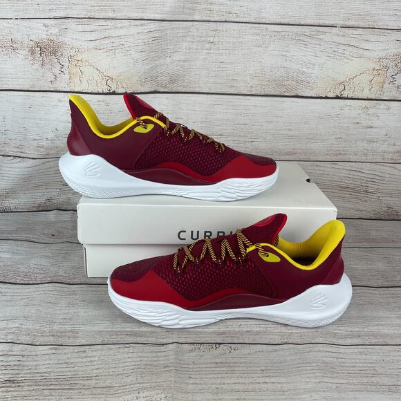 Under Armour Curry 11 Bruce Lee Fire Mens Sz 13 Basketball Shoes Red Yellow - Picture 2 of 11
